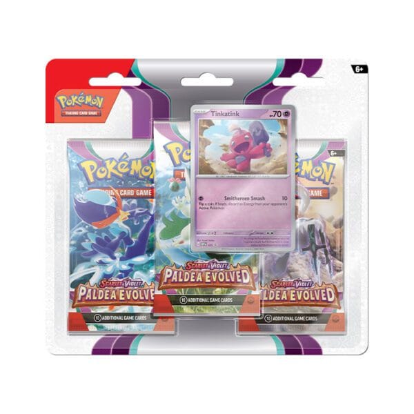 Paldea Evolved 3 Pack Blister Tinkatink