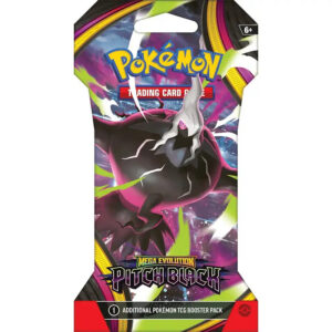 Pokémon Pitch Black Sleeved Booster Pack Mega Darkrai in kartonnen sleeve, voorkant
